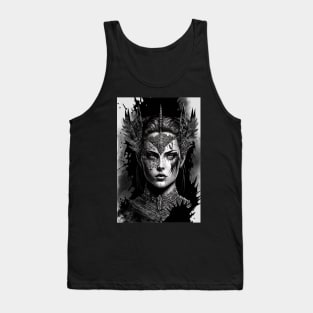 Fierce Forest Fairy Warrior Illustration Tank Top